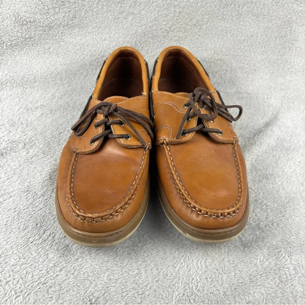 Allen Edmonds Eastport Boat Shoes Leather Mens Size 12 D Brown Loafers Deck